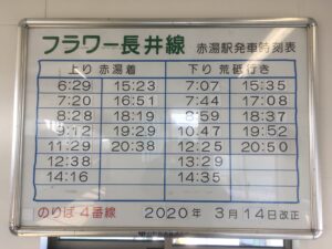 フラワー長井線の時刻表