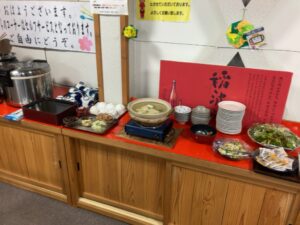 縄文の湯の朝食