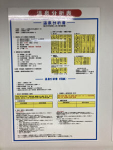 東北温泉の温泉分析表