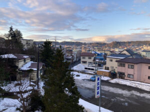 東北温泉の部屋からの眺め