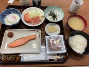 東北温泉の朝食