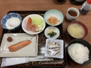 東北温泉の朝食