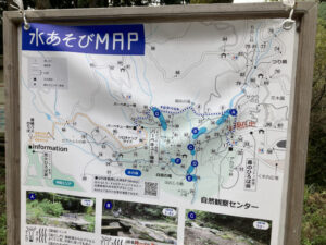 ABURAYAMA FUKUOKAの牧場側から市民の森側への道（水遊びMAP）