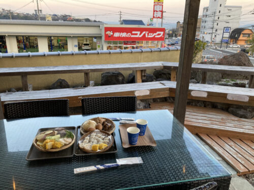 道の駅かんなわの地獄蒸し