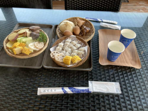 道の駅かんなわの地獄蒸し