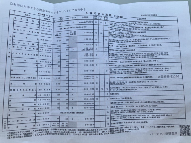 入浴できる施設の紹介