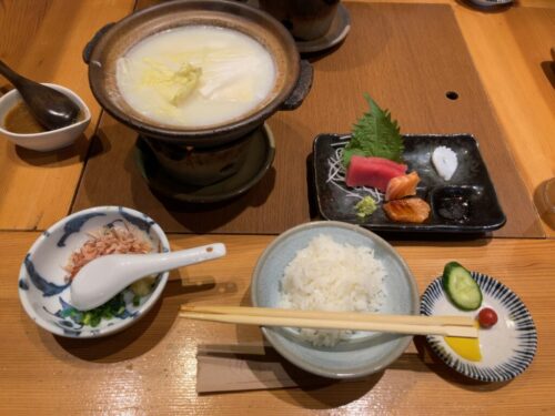 月の湯豆腐定食