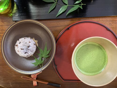 喫茶笹屋のおはぎと抹茶