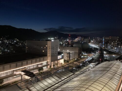 プレミアム稲佐山ビューバルコニー（1キング）からの夜景