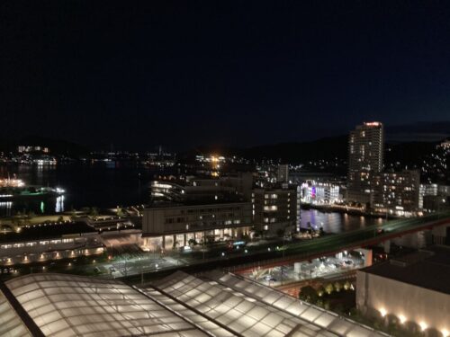 プレミアム稲佐山ビューバルコニー（1キング）からの夜景