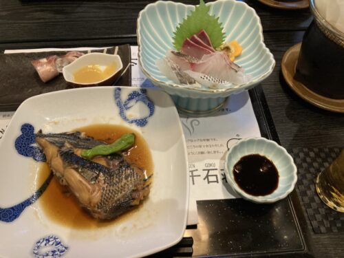 湯ノ本温泉　旅館千石荘の夕食