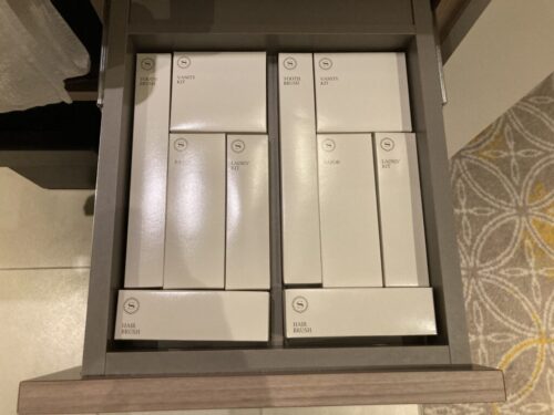 シェラトン都ホテル東京の部屋のアメニティ