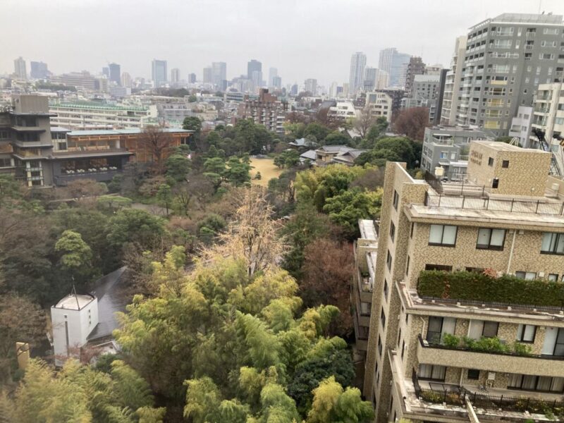 シェラトン都ホテル東京の部屋からの眺め