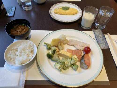 シェラトン都ホテル東京の四川の朝食（モーニング）風景