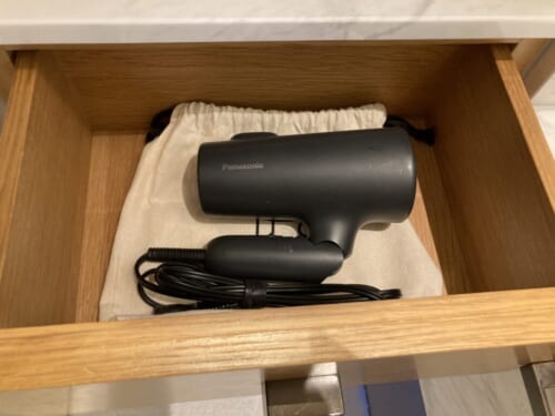 ウェスティンホテル新横浜のエグゼクティブスイートのドライヤー